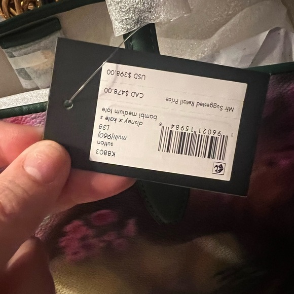 Disney X Kate Spade New York Bambi Sutton Medium Tote & Pouch - Picture 3 of 8